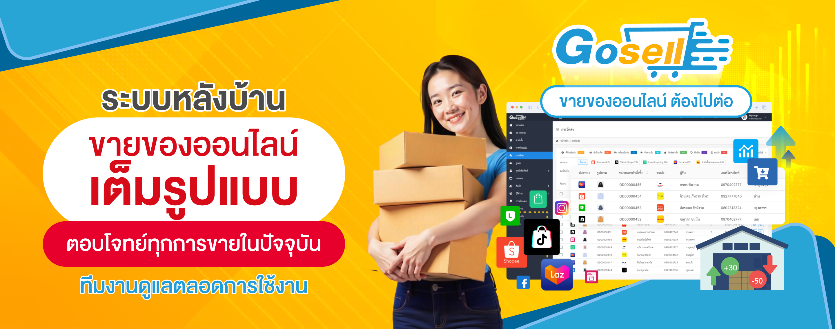 gosell ระบบหลังบ้านขายของออนไลน์